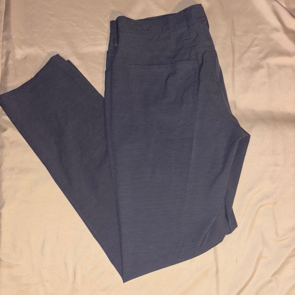 TravisMathew Mens Grey Micro Stripe Performance Golf Pants Size 34X32 Straight - Picture 4 of 5